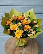 Букет цветов из:  Альстромерии и Розы в Чигораке