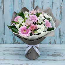 Букет цветов из:  Герберы, Альстромерии и Хризантемы #REPLACE_PRED# Чигораке