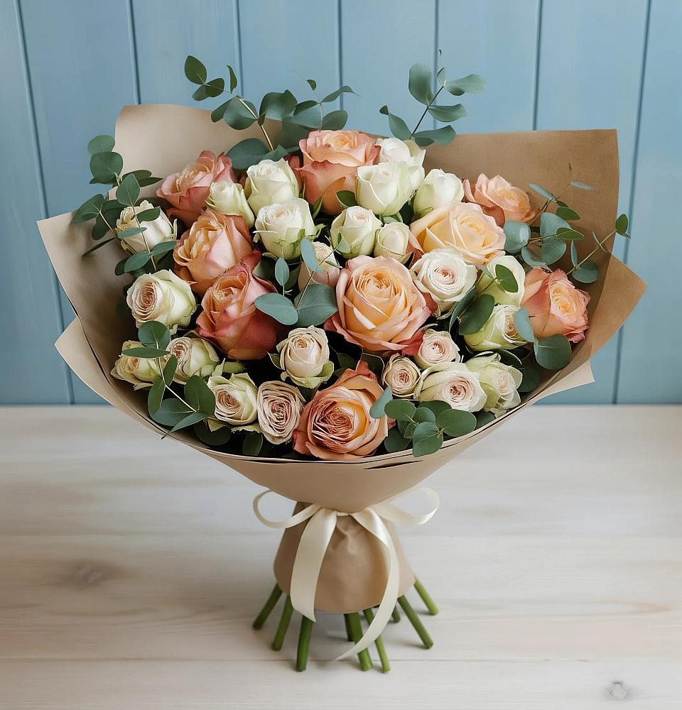 Букет цветов из: Альстромерии и Розы в Чигораке