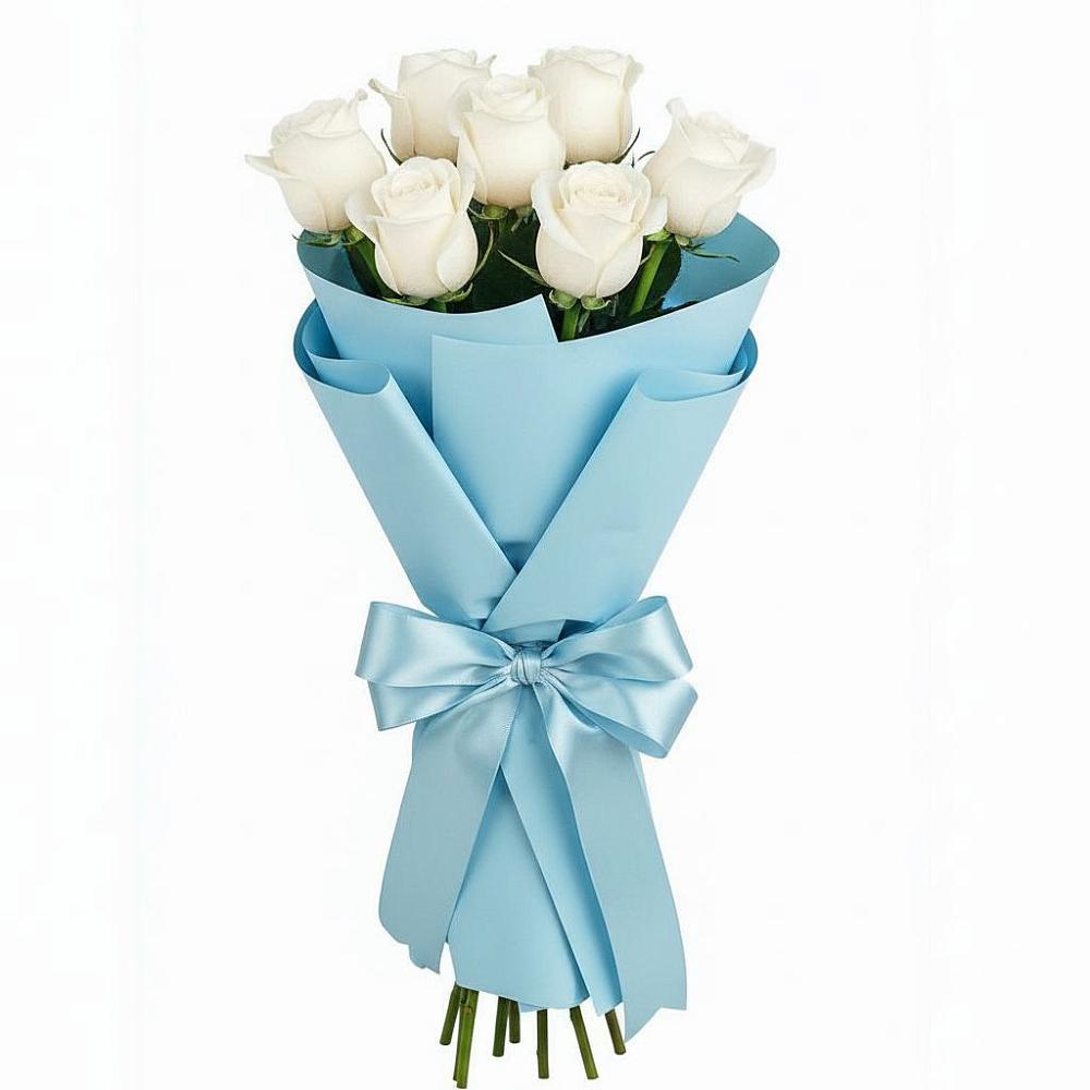 Букет 7 белых роз Проуд в Чигораке