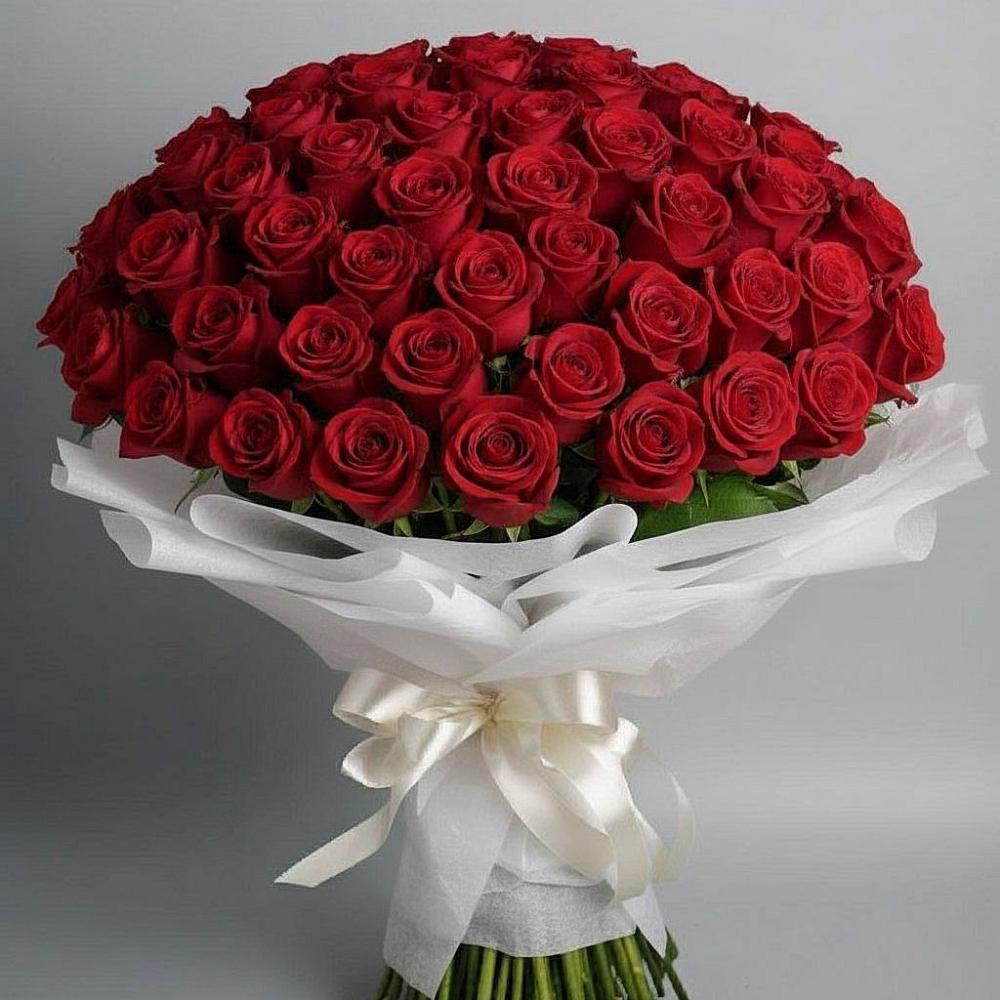 Букет 101 Красная роза Блэк Мэджик в Чигораке
