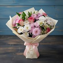 Букет цветов из:  Хризантемы, Альстромерии и Розы в Чигораке