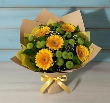 Букет цветов из:  Герберы и Хризантемы в Чигораке