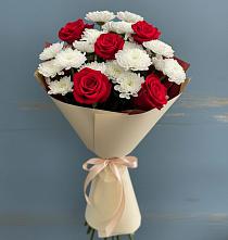 Букет цветов из:  Розы и Хризантемы в Чигораке