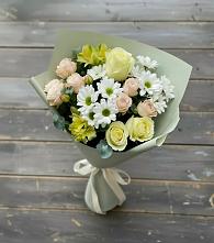 Букет цветов из:  Альстромерии, Розы и Хризантемы в Чигораке