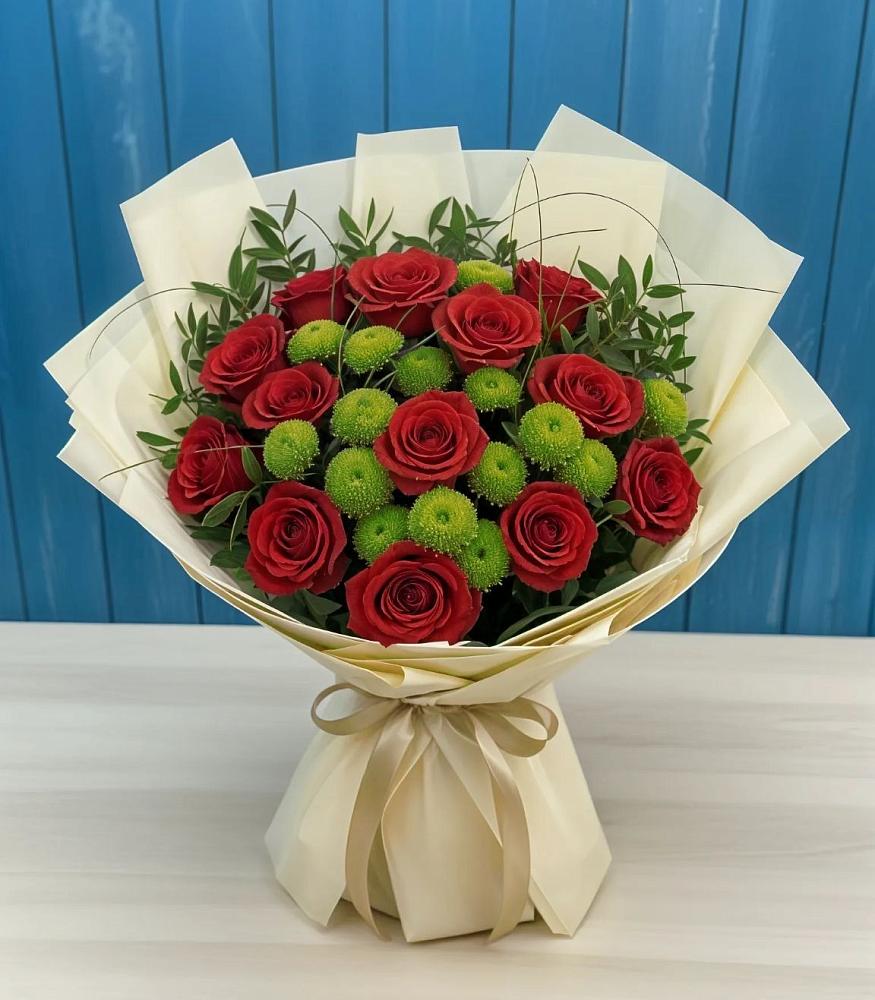 Букет цветов из: Розы и Хризантемы в Чигораке